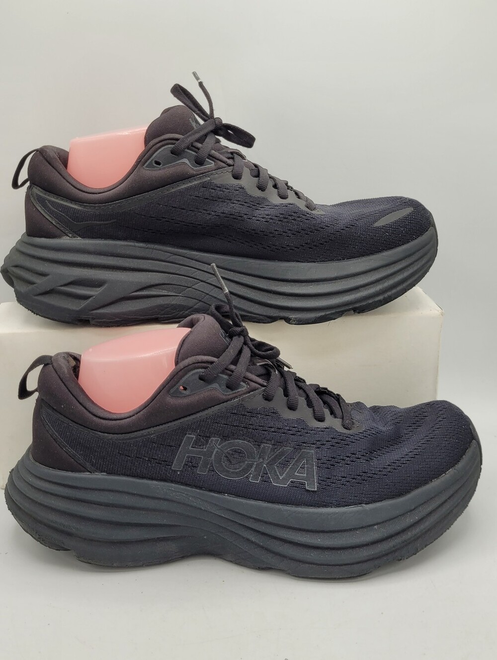 Hoka Bondi 8 Black Running Shoes Size 10B